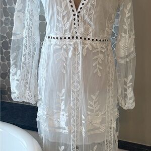 White Embroidered Maxi Dress